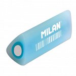 Ластик пластиковый Milan PPMF30, треугольный, полупрозрачный, гол...