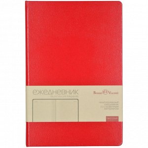 Ежедневник недатированный красный,А5,145х215мм,160л,Br.V.MEGAPOLIS