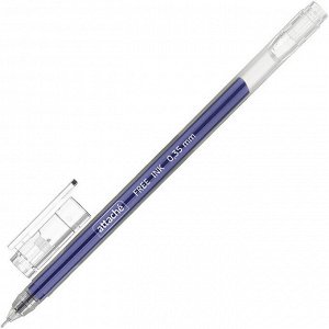 Ручка гелевая неавтоматическая Attache Free ink, 0,35мм синий неа...