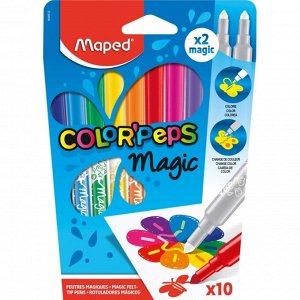 Фломастеры MAPED COLOR'PEPS MAGIC меняющие свой цвет, 10 цв.,8446...