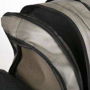 Рюкзак молодёжный, 2 отдел на молниях, 2 боковых кармана, цвет серый