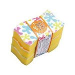 Губка для мытья посуды Flower, 3 шт 28370kh