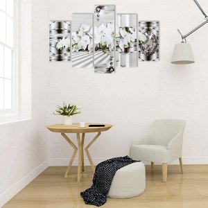 Модульная картина на подрамнике "Орхидеи в хрустале"