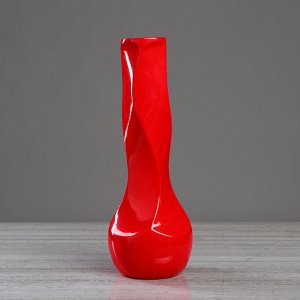 Ваза напольная "Самбука", глянец, красная, 41 см, керамика