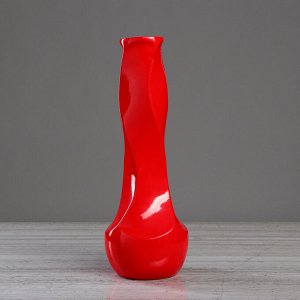 Ваза напольная "Самбука", глянец, красная, 41 см, керамика