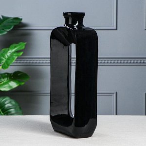 Ваза напольная "Мюзле", цвет черный, 42 см, керамика