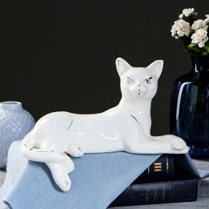 Копилка "Кошка Агнесса", глянец, белая, 18 см