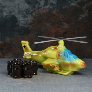 Набор для коньяка "Вертолет", 7 предметов в наборе, 1,1 л/0.08 л, микс