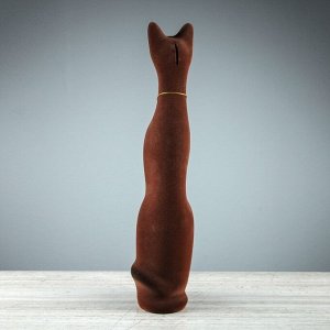 Копилка "Кошка Лана", коричневая, флок, 52 см