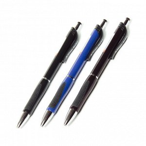 Ручка шариковая, автоматическая, Alingar, "Rocket" синяя, 0,7 мм., игольчатый наконечник, тонированный пластиковый корпус