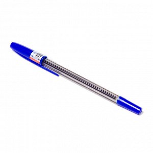 Ручка шариковая, Alingar, "Extra Soft" синяя, 0,7 мм., игольчатый наконечник, прозрачный пластиковый корпус