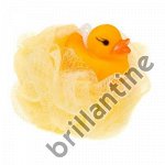 DI VALORE Мочалка из РАМИ Спонж Шар детская с игрушкой цветная р-р 12*12*12см/ 201-077
