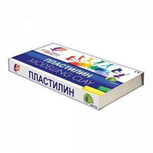 Пластилин Луч, 6 цветов, 120 гр., со стеком, картонная упаковка, "Классика"