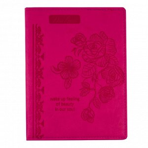 Дневник школьный Alingar 1-11 кл., 48л., 7БЦ, иск. кожа, тиснение, закругленные углы, ассорти, "Flower-5"