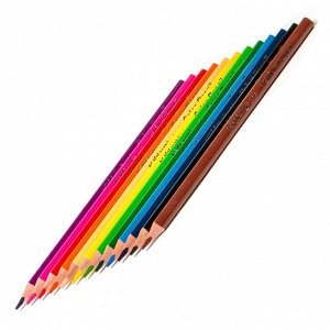Карандаши цветные Yalong деревян.в метал.тубус &quot;Color&quot;,12 цв., трехгранные, заточенные