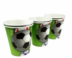 Одноразовые бумажные стаканчики "Футбол", 10шт