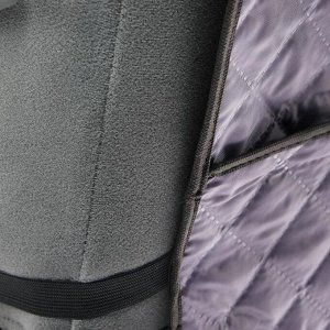 Накидка-незапинайка на спинку, с карманом, оксфорд, ромб, серый, размер: 60х40 см