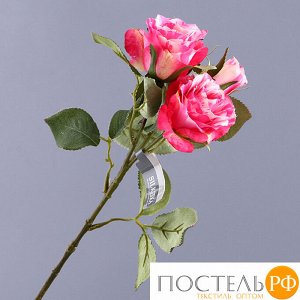 Цветок искусственный "розовая роза" длина= 38см. (кор=1шт.)
