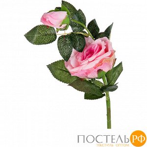 Цветок искусственный "роза"  высота=43 см.100% полиэстр (мал-200/кор=600шт.)
