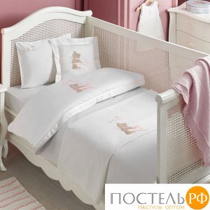 T1212T10417108 Комплект детского постельного белья Tivolyo home POURTOL BEBE розовый без покрывала