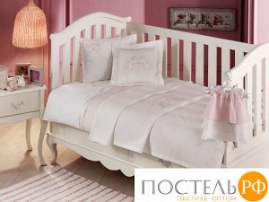 T1241T10005108 Комплект детского постельного белья Tivolyo home FAMILY розовый с покрывалом