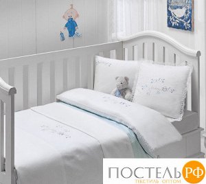 T1212T10524102 Комплект детского постельного белья Tivolyo home COUPLE BEBE голубой без покрывала
