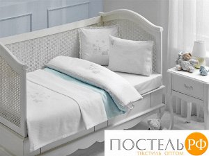 T1242T10001102 Комплект детского постельного белья Tivolyo home STORK BEBE голубой с покрывалом