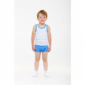 Комплект для мальчика из майки и трусов «Звёзды», рост 134-140 см, цвет синий