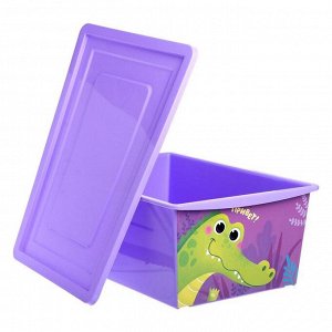 Ящик для игрушек, с крышкой, объём 30 л, цвет фиолетовый
