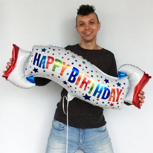 К ФИГУРА Лента Happy Birthday звезды