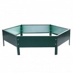 Клумба оцинкованная, d = 100 см, h = 15 см, зелёная, Greengo