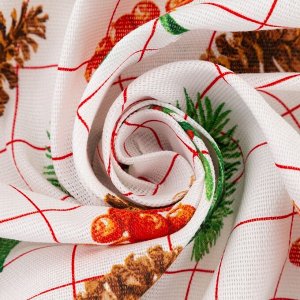Скатерть новогодняя «Доляна» New Year 146x180 см, 100% хлопок, рогожка 164 г/м²