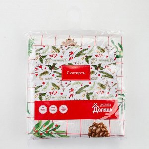 Скатерть новогодняя «Доляна» New Year 146x180 см, 100% хлопок, рогожка 164 г/м²