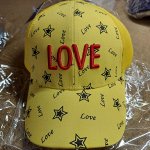 Кепка &quot;Love&quot;  желтого цвета