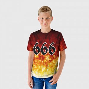 Детская футболка 3D «Три Шестёрки»