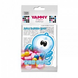 Ароматизатор подвес. YAMMY картон с пропиткой Осьминог "Bubble Gum" (1/200)