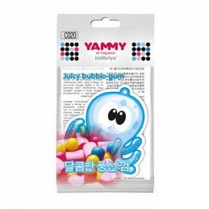 Ароматизатор подвес. YAMMY картон с пропиткой Осьминог "Bubble Gum" (1/200) C020