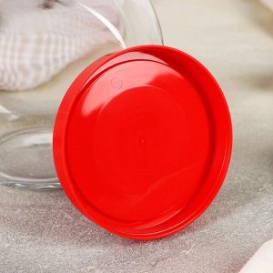 Банка для хранения сыпучих продуктов Pa*abah*e Bella, 1,5 л, стекло, с красной крышкой, прозрачная