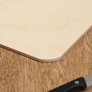 Набор досок разделочных деревянных "Классика", (2 шт + лопатка) с ручкой, 0,6 см