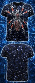 Футболки мужские Cyber Spider (Светится в темноте и ультрафиолете)