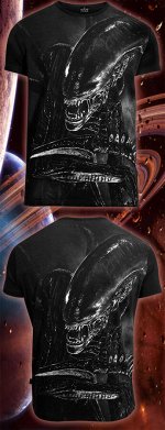 Футболки мужские Alien 2 (Светится в темноте и ультрафиолете)