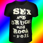 Футболки мужские Sex Drugs Rock-n-roll (Светится в темноте и ультрафиолете)