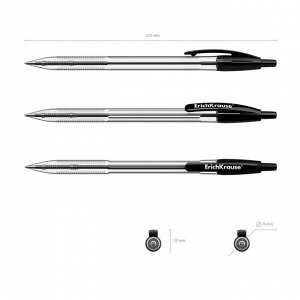 ERICH KRAUSE Ручка шариковая автоматическая R-301 MATIC, узел 0.7мм, чернила чёрные, длина линии письма 1000м