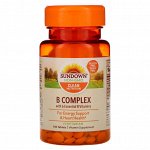 Sundown Naturals, Комплекс витаминов группы В, 100 таблеток