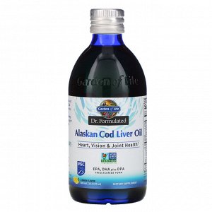 Garden of Life, Dr. Formulated, Alaskan Cod Liver Oil, Lemon, 13.52 fl oz (400 ml)