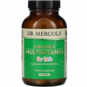 Dr. Mercola, Жевательные мультивитамины для детей, 60 таблеток