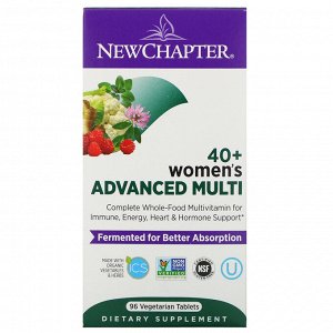 New Chapter, 40+ Women&#x27 - s Advanced Multi, 96 Vegetarian Tablets