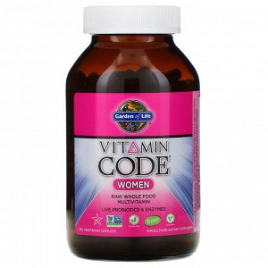 Garden of Life, Vitamin Code, для женщин, 240 вегетарианских капсул