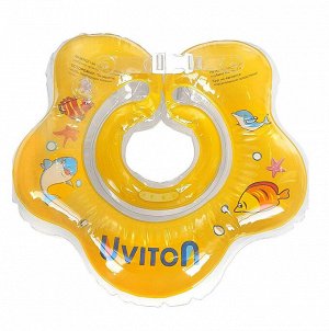 Uviton - Круг для купания с погремушкой, жёлтый