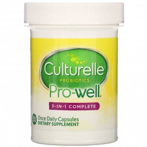 Culturelle, Probiotics, Pro-Well, 3-In-1 Complete, 30 Once Daily Capsules